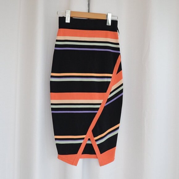 Ted Baker Xammie Knit Striped Skirt Sz S - Picture 2 of 14